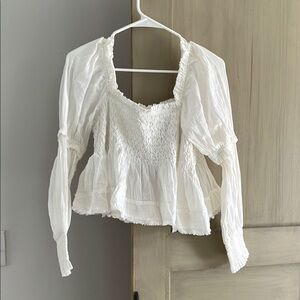 Elegant White Women's Top Anthropologie